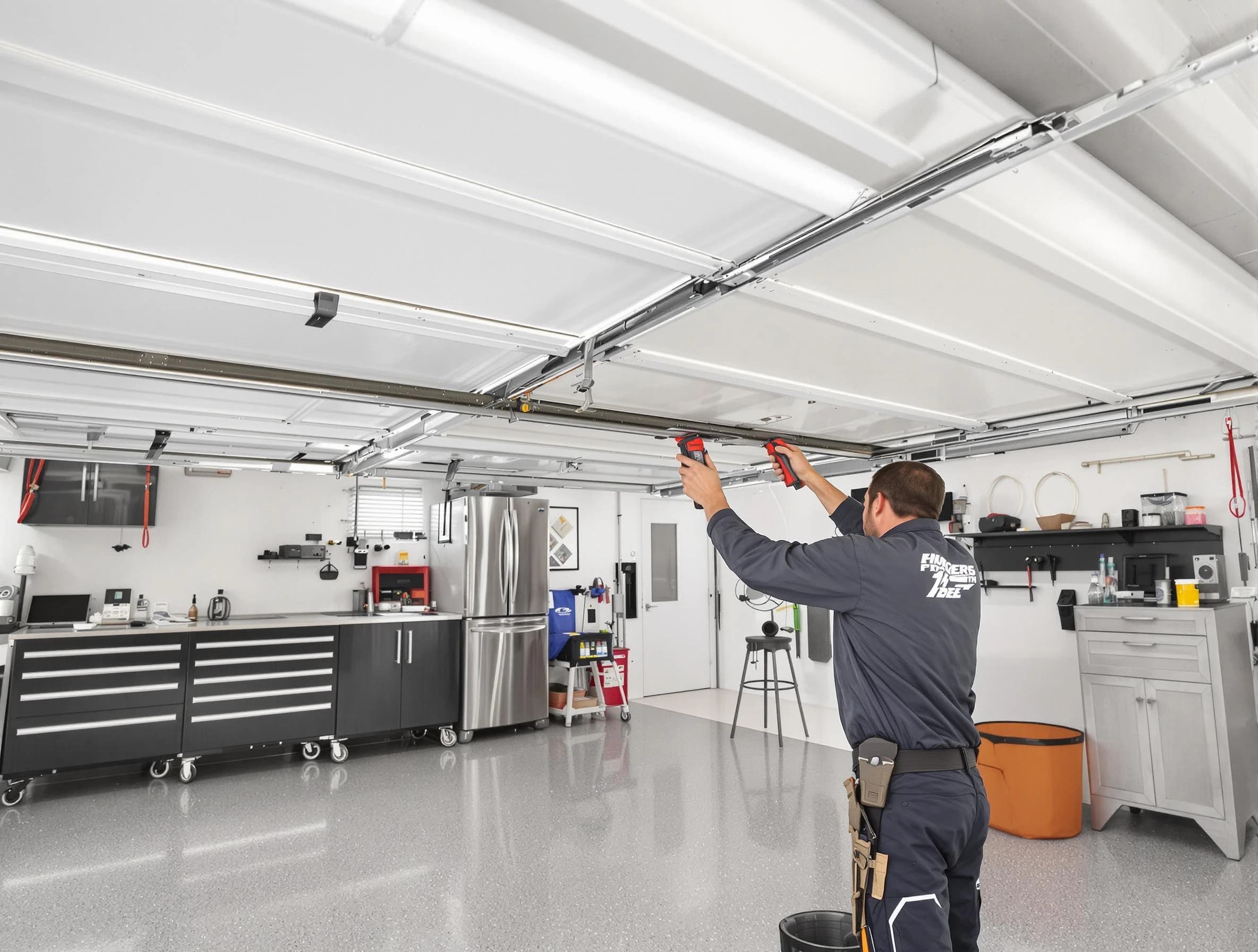 Overhead garage door repair service by Powder Springs Garage Door Repair in Powder Springs
