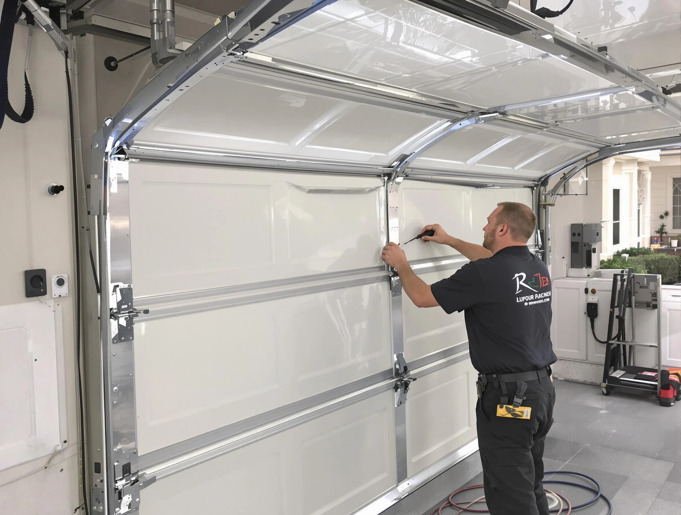 Powder Springs Garage Door Repair professional performing panel repair in Powder Springs