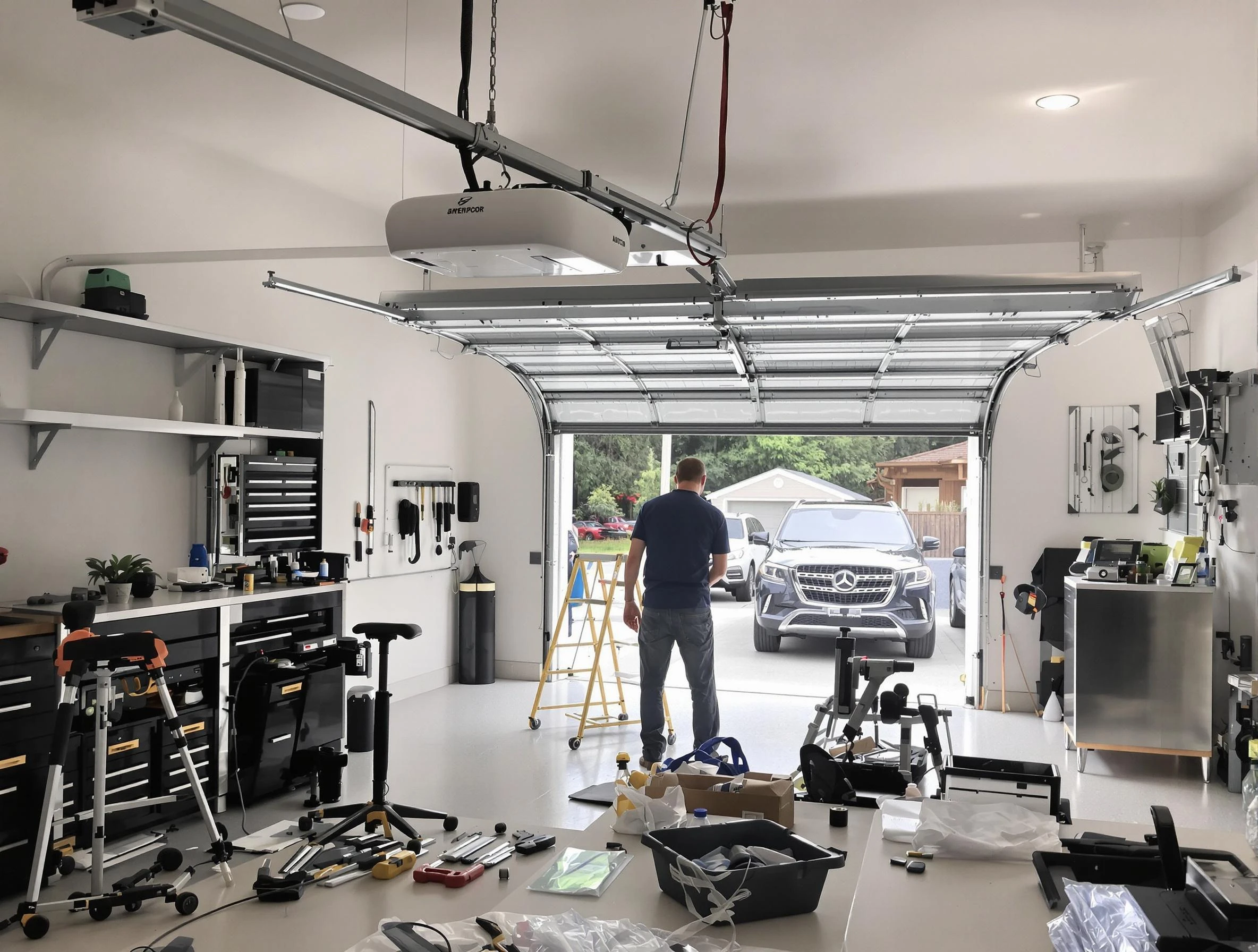 Garage door opener installation by Powder Springs Garage Door Repair in Powder Springs