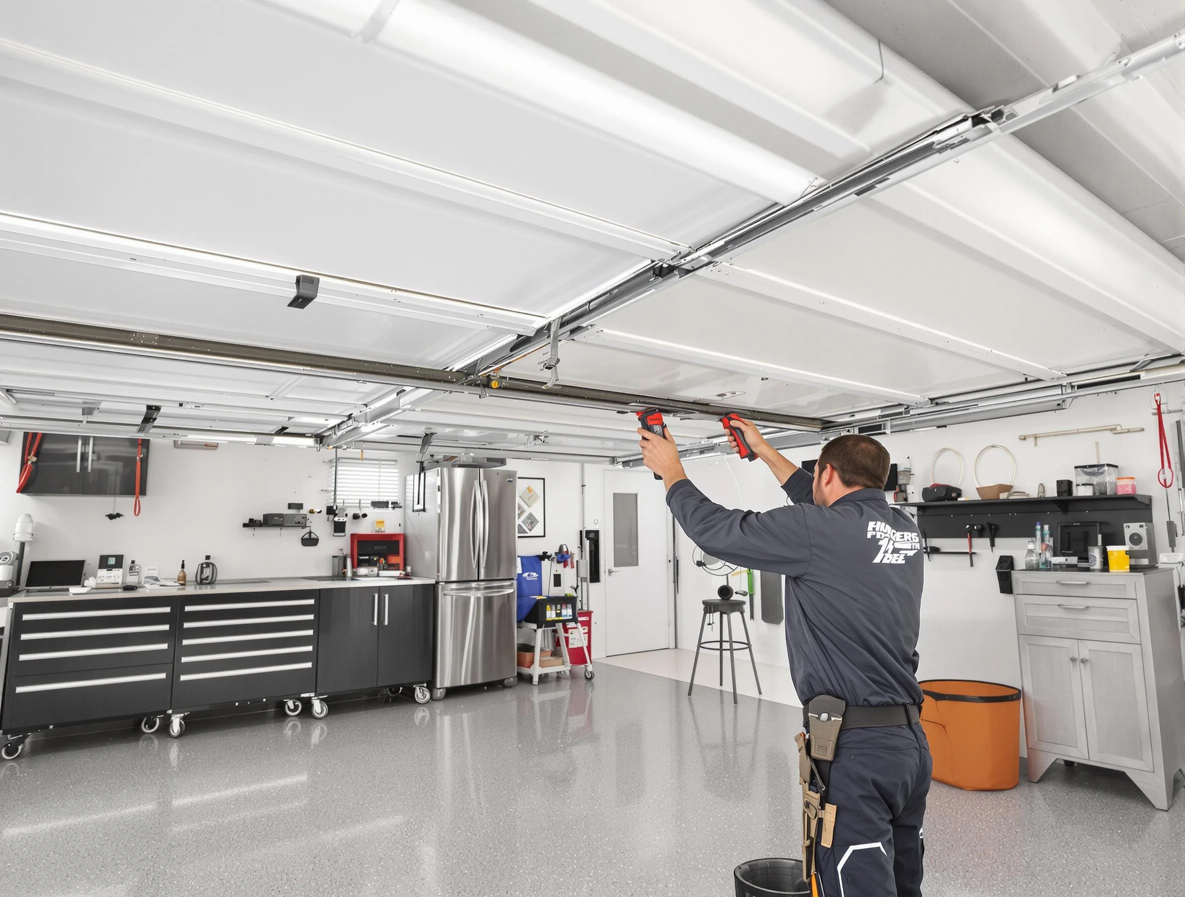Overhead garage door repair service by Powder Springs Garage Door Repair in Powder Springs